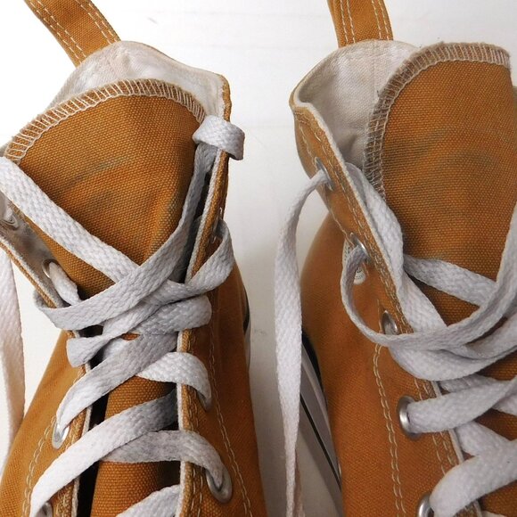 Converse Chuck Taylor All Star High Top Canvas Sneakers Gold Womens 9 Mens 7 - Picture 7 of 8